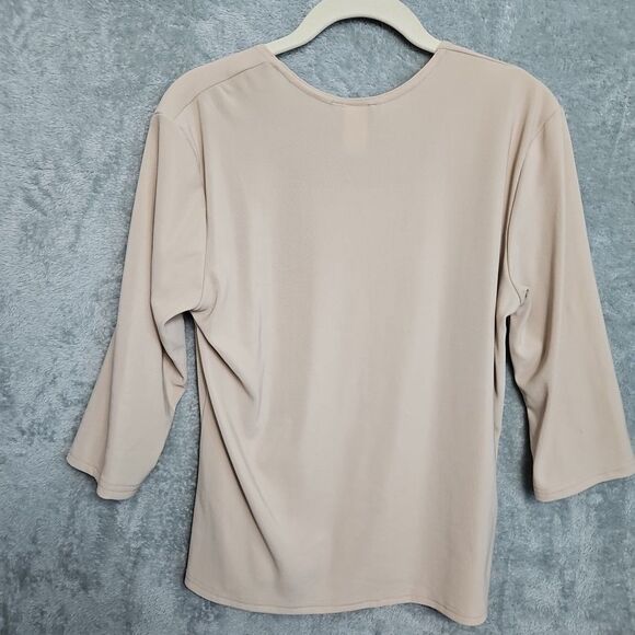 Creative Design works Top Women's Large beige stretch Nylon blend USA - Picture 7 of 9